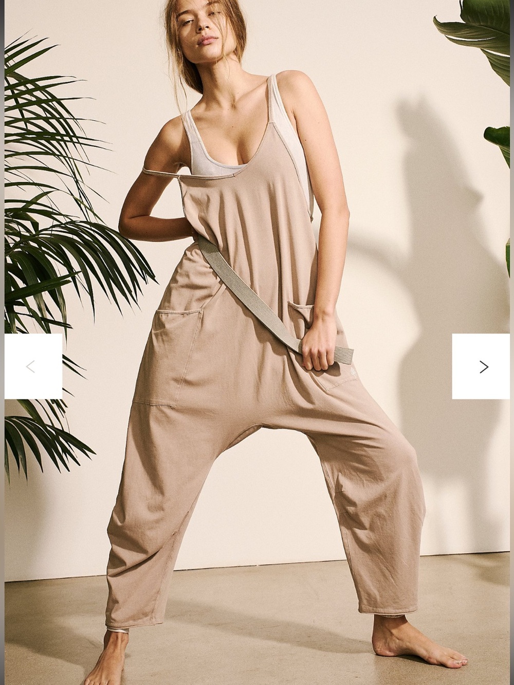 Free People Onesie Hot Shot in Mocha Latte Sz Meduim
